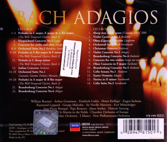 Various: Bach Adagios [2CD]