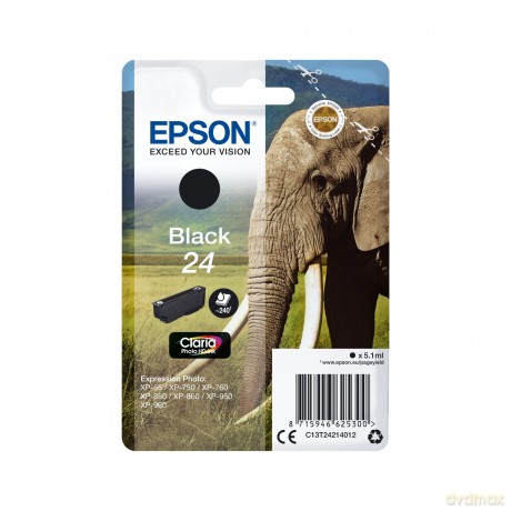 Epson 24 Serie Elefante Cartuccia Getto D'Inchiostro, Nero