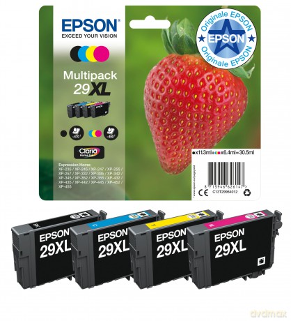 Epson 29 Xl Serie Fragola Cartuccia Originale, Multipack, Xl, 4 Colori