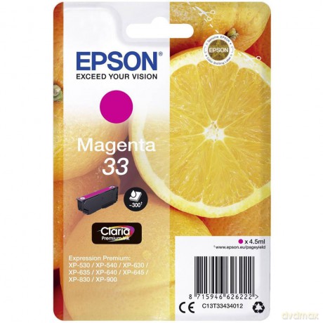 Epson 33 Claria Oranges Premium Ink Cartridge - Magenta