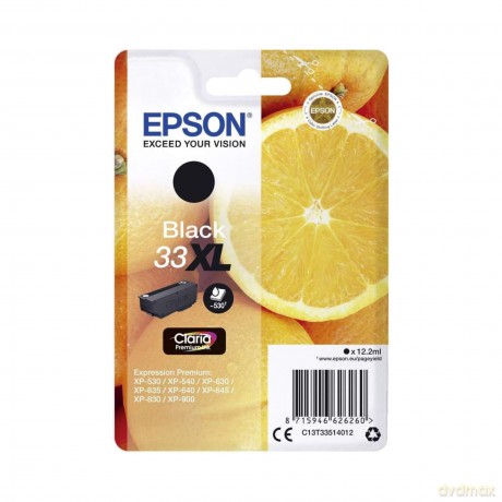 Epson 33 Xl Serie Arancia Cartuccia Originale, Xl, Nero