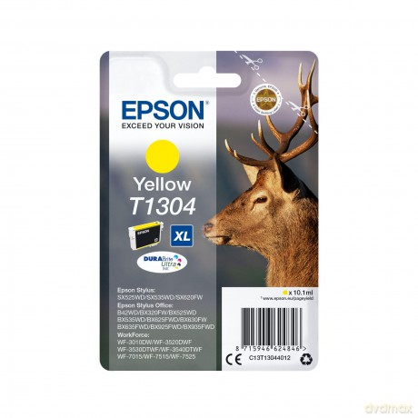 Epson C13t13044012 Cartuccia Inkjet Ink Pigmentato Blister Rs, Cervo-Xl T1304, Giallo