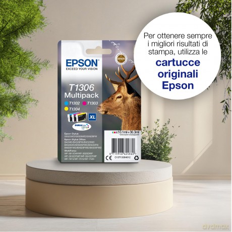 Epson C13t13044012 Cartuccia Inkjet Ink Pigmentato Blister Rs, Cervo-Xl T1304, Giallo