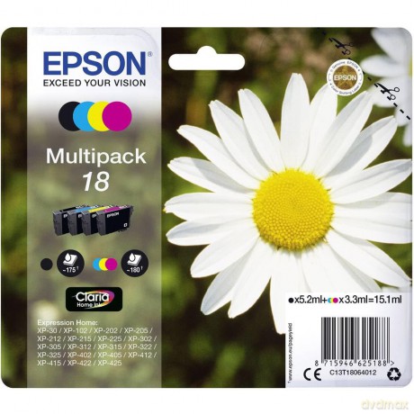 Epson C13t18064012 Original Tintenpatronen Pack Of 1