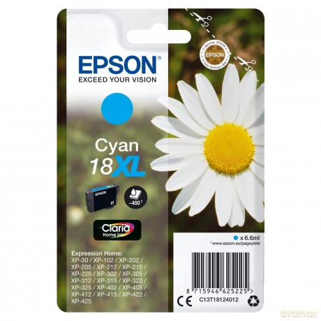 Epson C13t18124012 Claria Home Cartuccia A.R. Rs 18xl/Margherita, Ciano