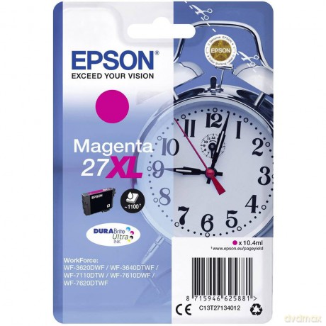 Epson C13t27134012 Cartuccia Inkjet 27xl, 10.4 Ml, Magenta