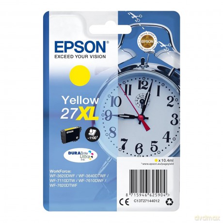 Epson C13t27144012 Cartuccia Inkjet 27xl, 10.4 Ml, Giallo