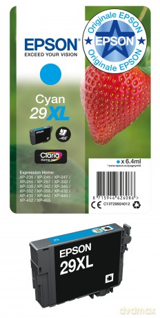 Epson Claria No.29 Home Strawberry Ink Cartridge - X-Large High Capacity, Cyan