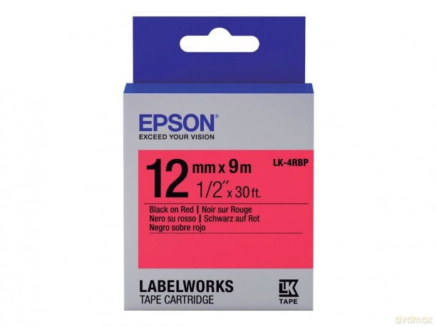 Epson Lk-4rbp Couleur Pastel Noir/Rouge 12/9