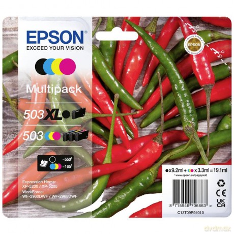Epson Multipack 4colours 503 Xl Black/Std Cmy