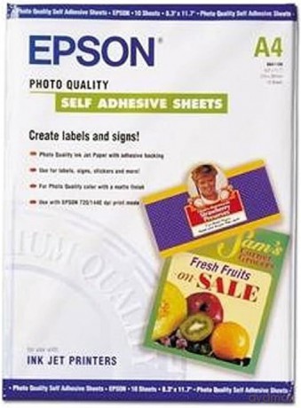 Epson Photo Quality Self Adhesive Sheets - Self-Adhesive Sheets - A4 (210 X 297 Mm) - 167