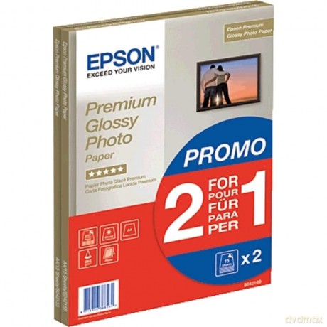 Epson Premium Glossy Photo Paper A4 2-For-1
