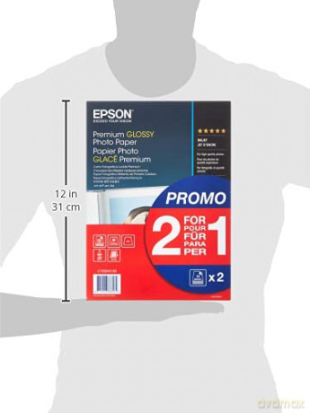 Epson Premium Glossy Photo Paper A4 2-For-1