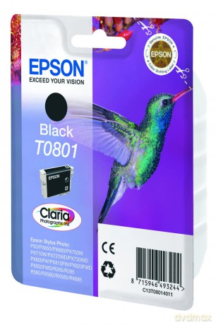 Epson T0801 7.4ml Ink Cartridge - Black