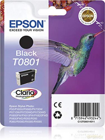 Epson T0801 7.4ml Ink Cartridge - Black