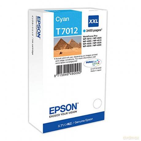 Epson T701240 Workforce Pro Wp 4015/4025/4545 Inkjet/Getto D'Inchiostro Cartuccia Originale
