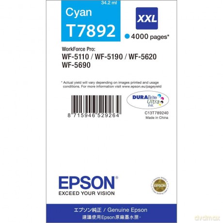 Epson Xxl Wf-5xxx Series Ink Cartridge - Cyan