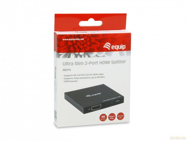 Equip Hdmi Splitter 1.4 2 Port Ultra Slim 4k/30hz