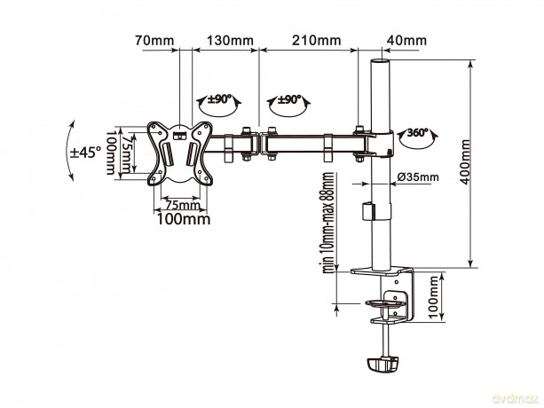 Equip Tischhalterung 17-32/ 1tft 8kg 360°