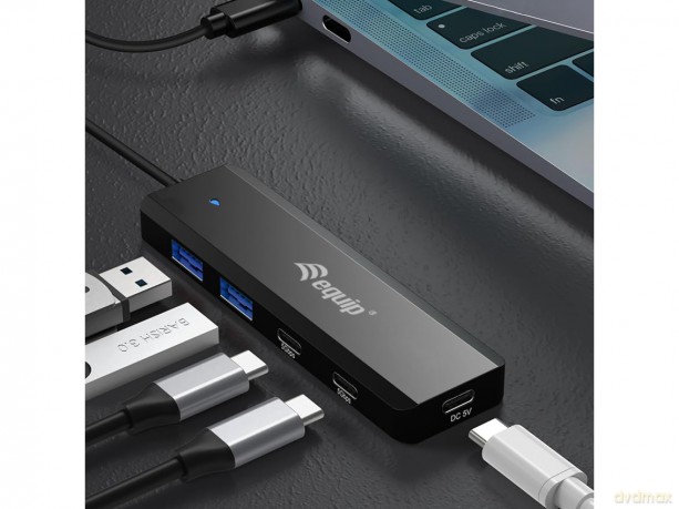 Equip Usb-Hub 4-Port 3.2/C->2x Usb-C,2x Usb-A O.Ne