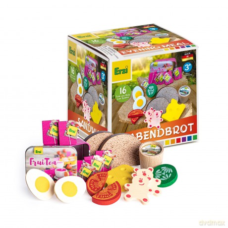 Erzi: Assortimento Gioco Cena In Legno Fsc