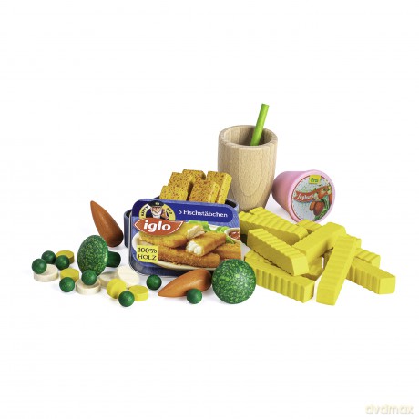 Erzi: Assortimento Gioco Pranzo In Legno Fsc