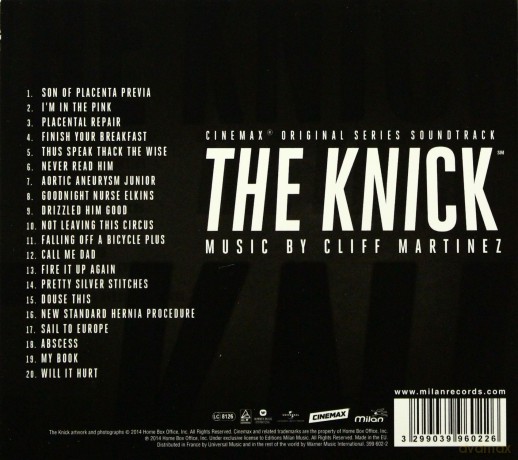 The Knick Soundtrack (Cliff Martinez) [CD]