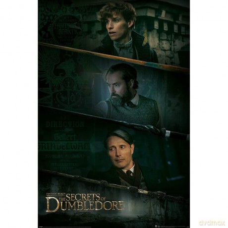 Fantastic Beasts: Pyramid - The Secret Of Dumbledore - Three Wands (Poster Maxi 61x91,5 Cm)
