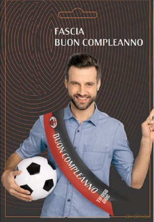 Fascia Buon Compleanno Milan Q. Fascia Buon Compleanno Milan 9,5 X 152 Cm Poliestere