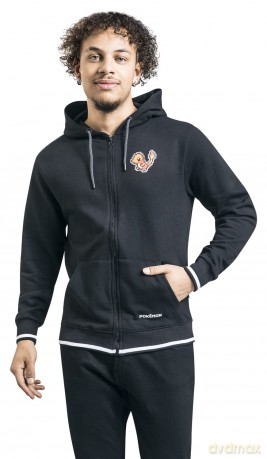 Felpa con Cappuccio Pokemon Charmander Pixel Uomo M