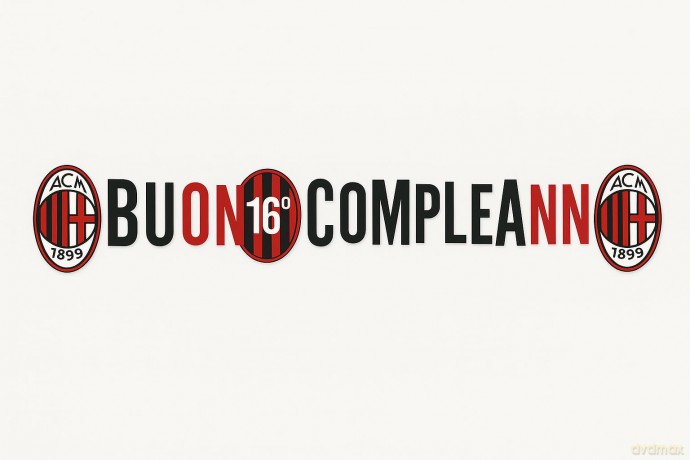 Festone Buon Compleanno Jumbo 294x20 Cm Milan Q
