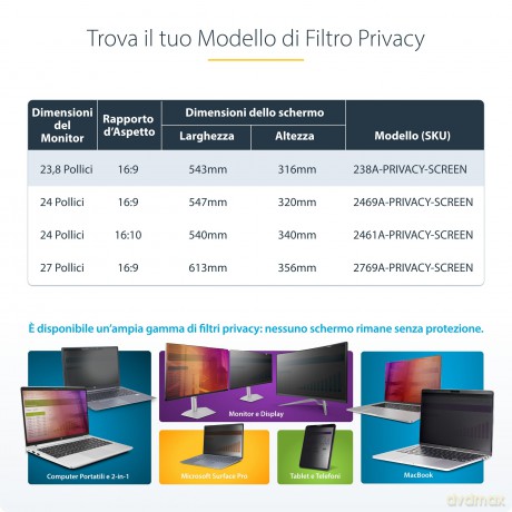 Filtro Privacy Monitor 23.8"