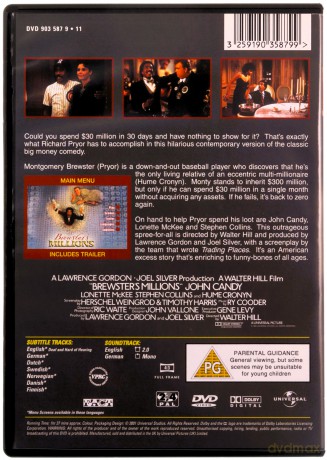 Brewster\'s Millions (Miliony Brewstera) [DVD]