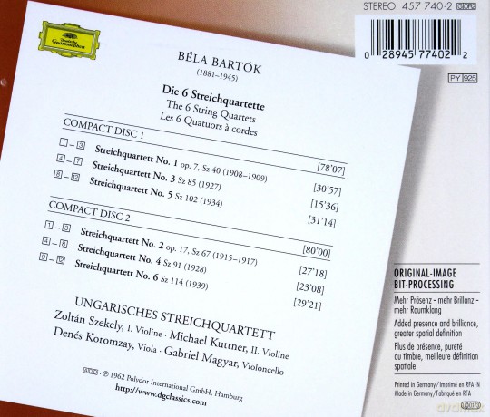 Bartok Streichquartette [2CD]
