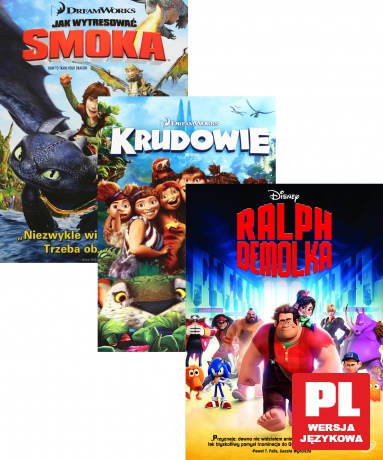 Jak wytresować smoka / Ralph Demolka / Krudowie Pakiet [3DVD]