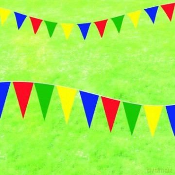 Foil Flag Banner, Colour Assorted