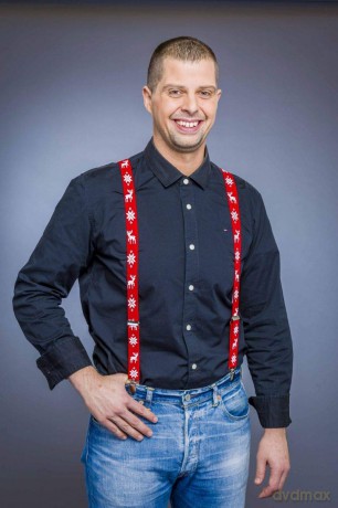 Folat: Christmas Suspenders Red. Bretelle Natale Rosse
