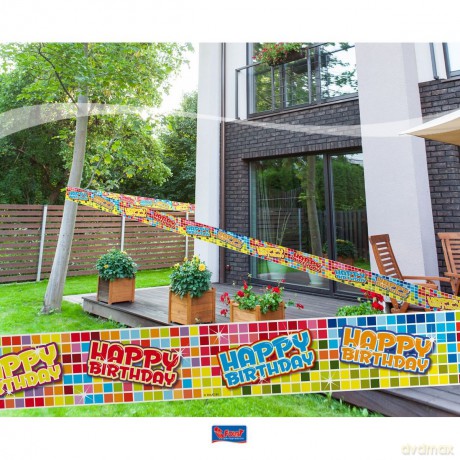 Folat: Markingtape Birthday Blocks 7mtr. Nastro 7 Mt Happy Birthday Quadratini