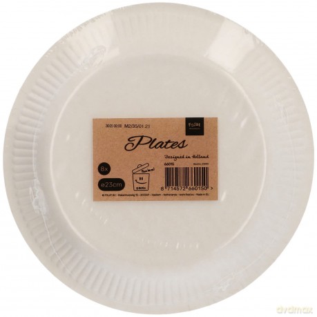 Folat: Plates Happy B-Day Round Eleg True Blue 23cm Qs