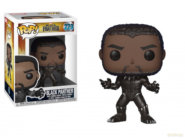 Funko - Marvel Pop Vinile Black Panther W/Chase, 9 Cm, 23129