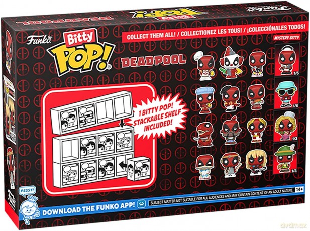 FUNKO BITTY POP 4 Pack Deadpool Sleepover
