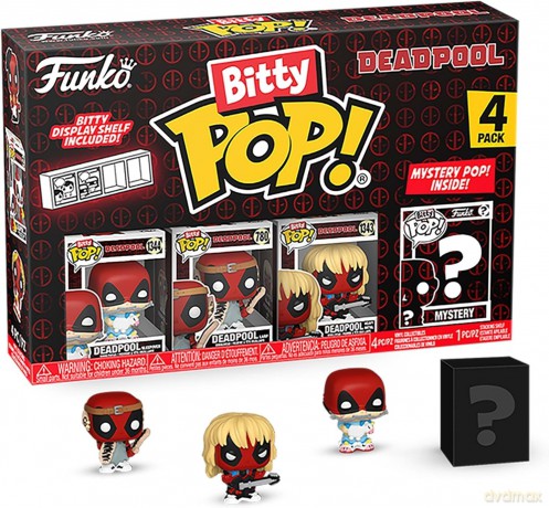 FUNKO BITTY POP 4 Pack Deadpool Sleepover