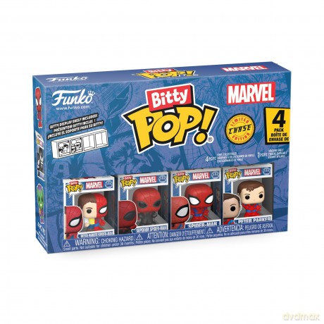 Funko Bitty Pop 4 Pack Marvel Spider-Man Peter Parker Split
