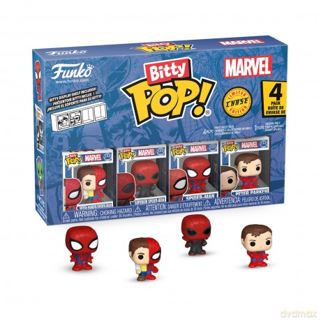Funko Bitty Pop 4 Pack Marvel Spider-Man Peter Parker Split