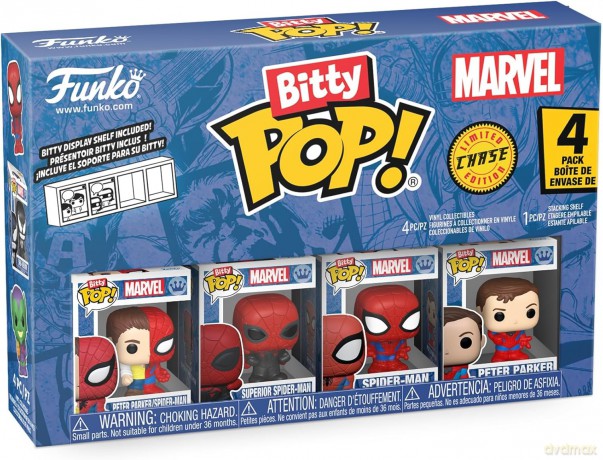 Funko Bitty Pop 4 Pack Marvel Spider-Man Peter Parker Split