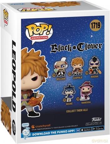 FUNKO POP Black Clover Leopold Vermillion 1719