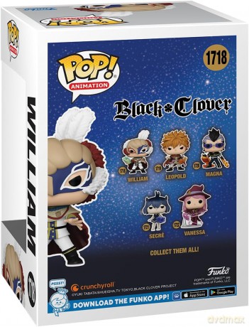 FUNKO POP Black Clover William Vangeance 1718
