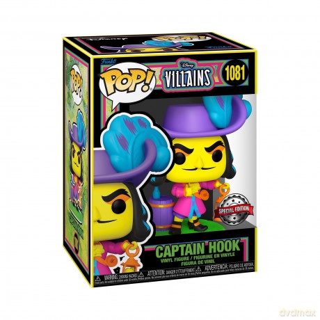 FUNKO POP Disney Villains Captain Hook Blacklight 1081