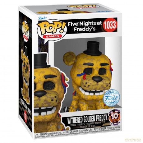 FUNKO POP FNAF 10th Withered Golden Freddy 1033