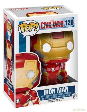 FUNKO POP Marvel Civil War Iron Man Bobble 126